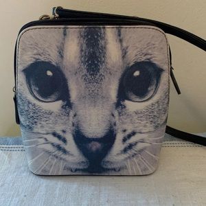 Cat print crossbody bag